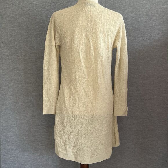 QINTI Baby Alpaca Duster Size S Cream Longline Cardigan Sweater Cozy Hygge Peru - Picture 4 of 9